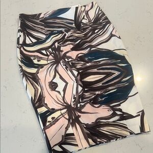 H&M Brown and Cream Patterned Skirt